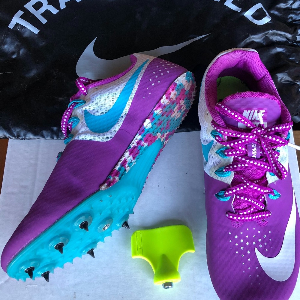 Nike Purple Track Sprint Spikes Size 8